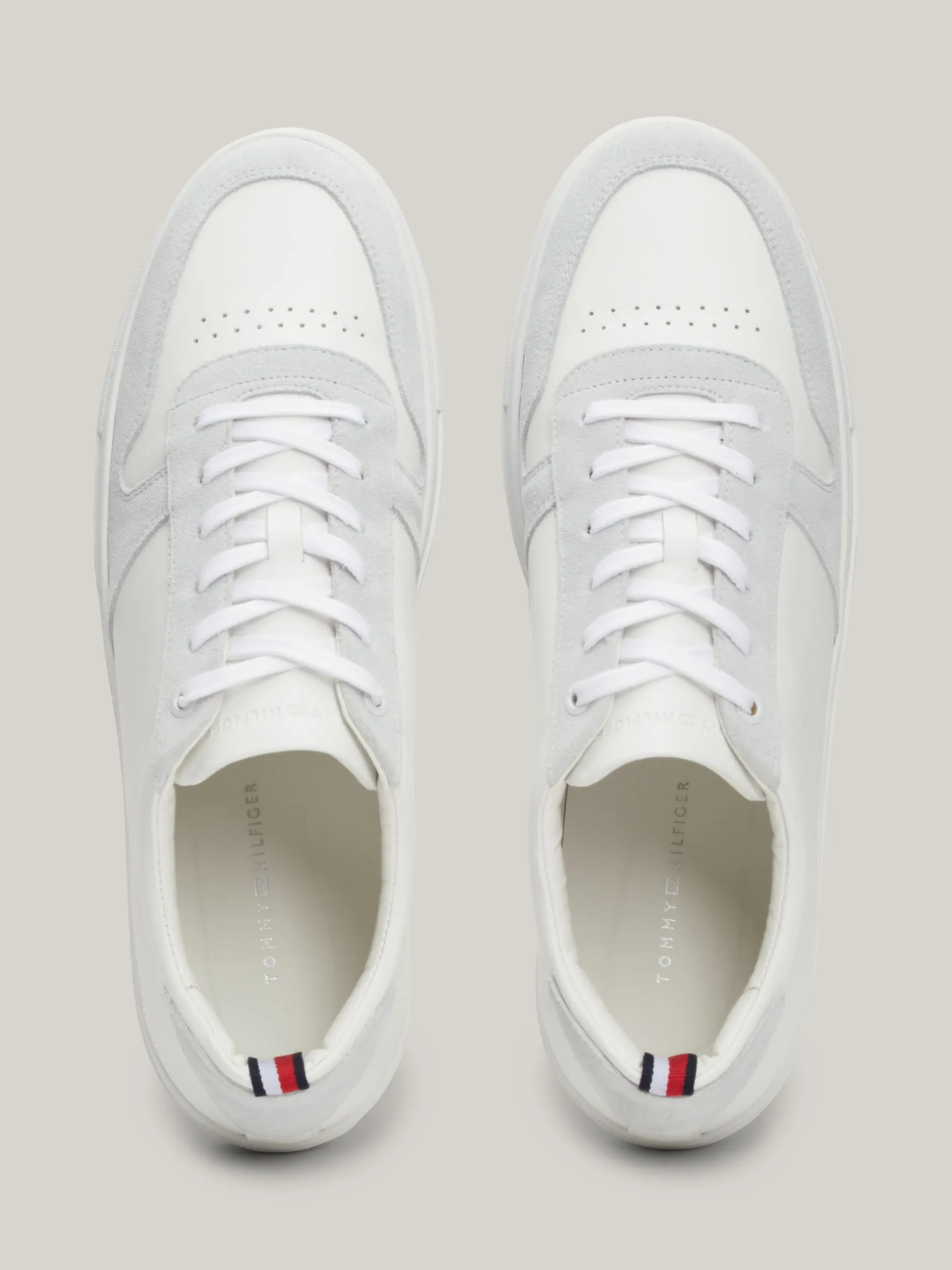 White Trainers|Sneakersy*Tommy Hilfiger Buty Sportowe Ze Skóry Premium Z Logo WHITE