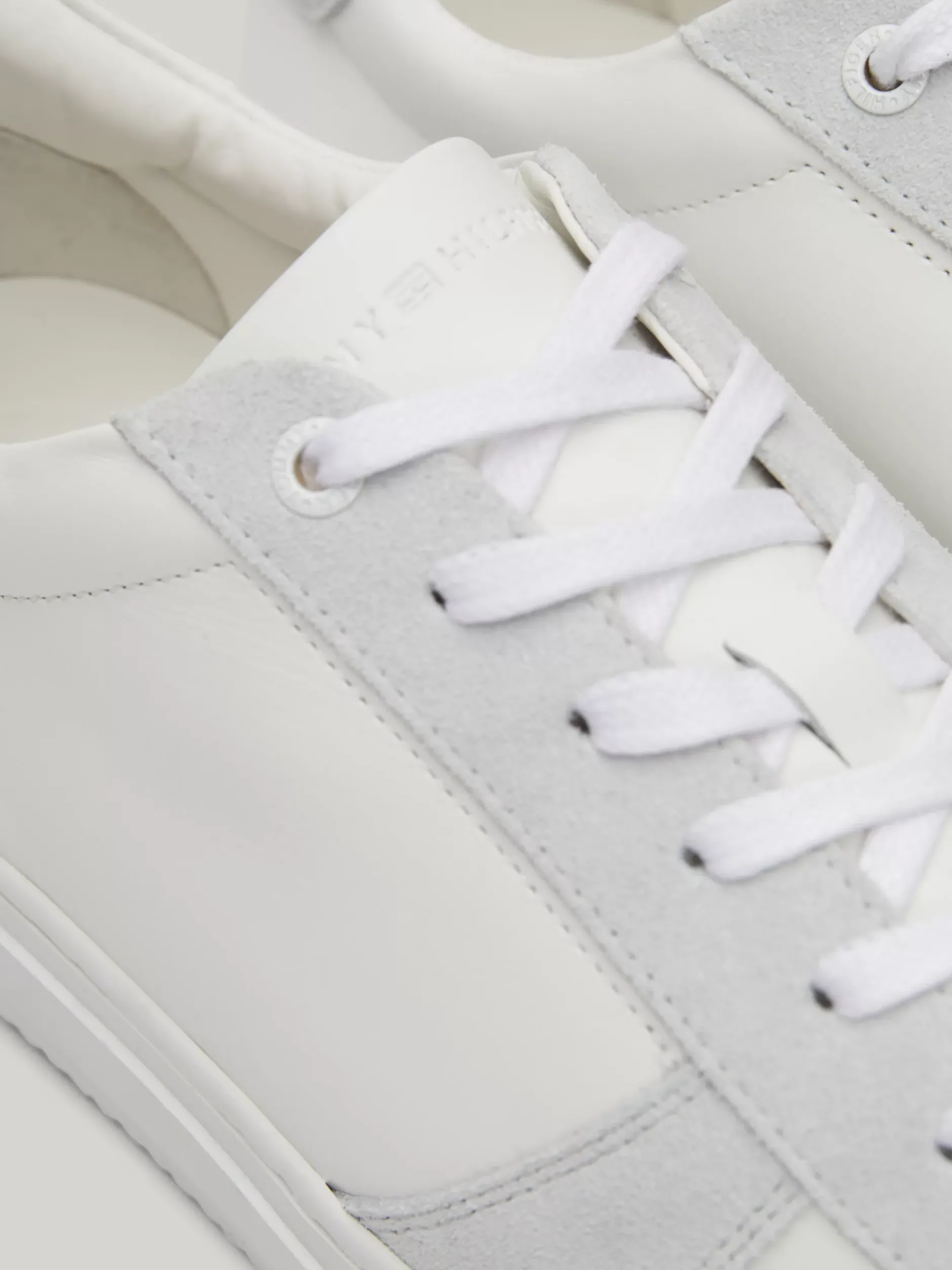 White Trainers|Sneakersy*Tommy Hilfiger Buty Sportowe Ze Skóry Premium Z Logo WHITE