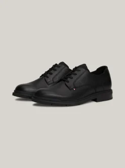 Buty Wizytowe*Tommy Hilfiger Buty Typu Derby Z Groszkowanej Skóry BLACK