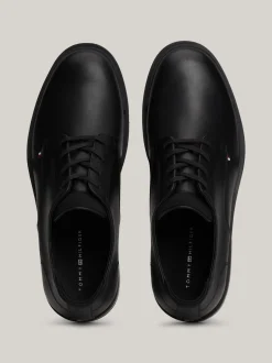 Buty Wizytowe*Tommy Hilfiger Buty Typu Derby Z Groszkowanej Skóry BLACK