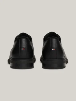 Buty Wizytowe*Tommy Hilfiger Buty Typu Derby Z Groszkowanej Skóry BLACK
