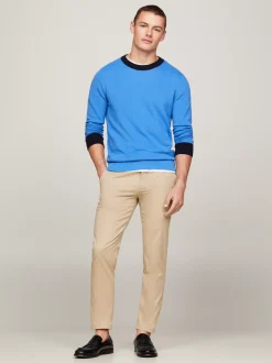 Spodnie*Tommy Hilfiger Chinosy Bleecker Z Bawełny Ze Stretchem BATIQUE KHAKI
