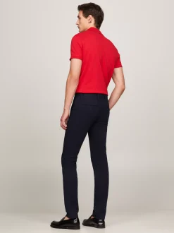 Spodnie*Tommy Hilfiger Chinosy Bleecker Z Bawełny Ze Stretchem DESERT SKY