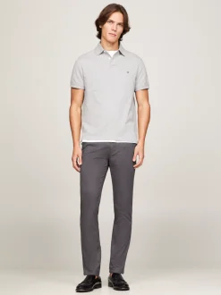 Spodnie*Tommy Hilfiger Chinosy Bleecker Z Bawełny Ze Stretchem DARK ASH