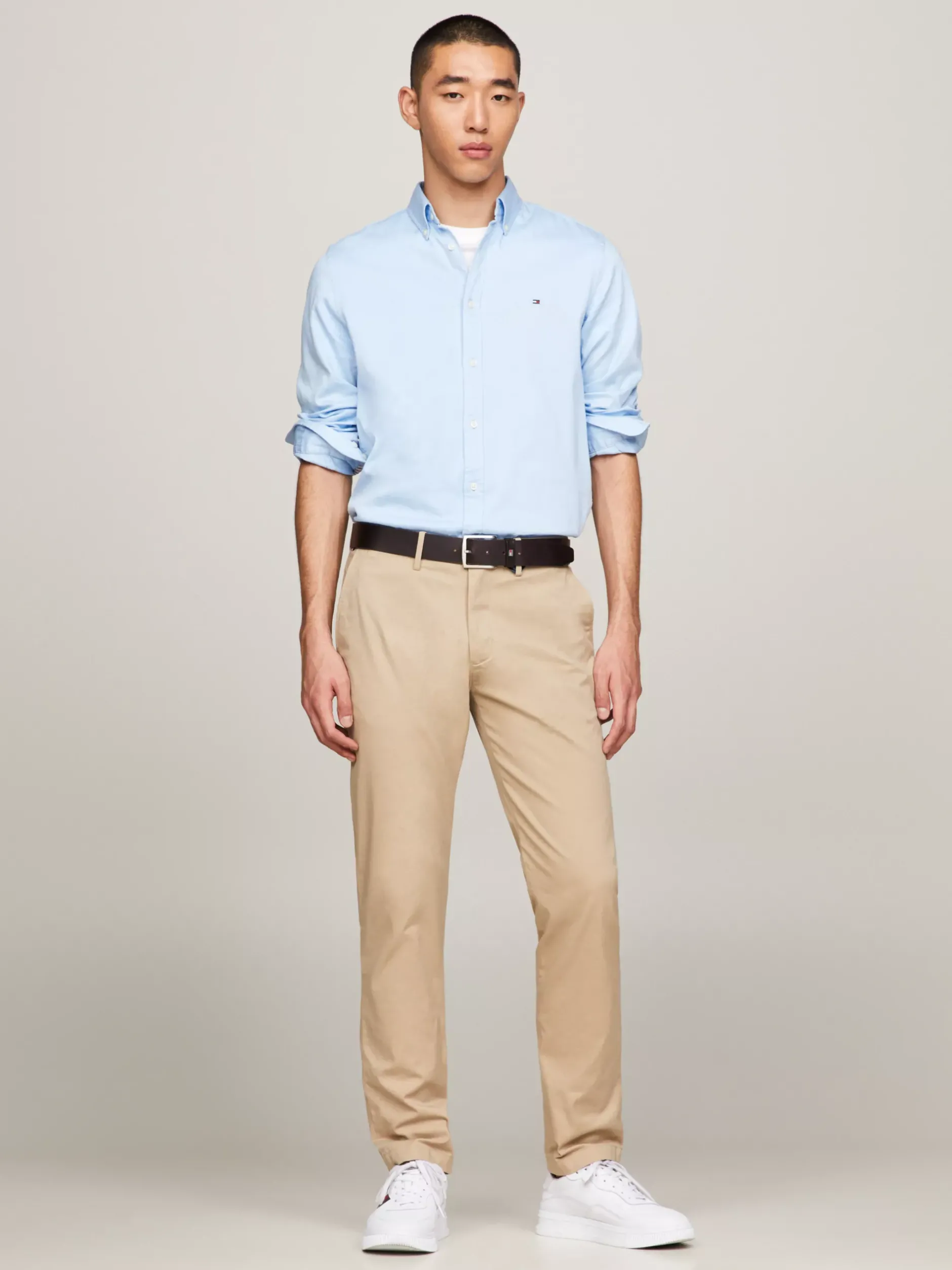 Spodnie*Tommy Hilfiger Chinosy Denton 1985 Collection BATIQUE KHAKI