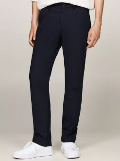 Spodnie*Tommy Hilfiger Chinosy Denton Z Materiału Pochłaniającego Wilgoć DESERT SKY