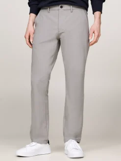 Spodnie*Tommy Hilfiger Chinosy Denton Z Materiału Pochłaniającego Wilgoć HYDROGEN GREY