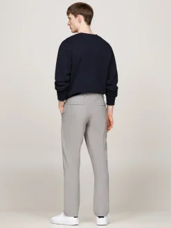 Spodnie*Tommy Hilfiger Chinosy Denton Z Materiału Pochłaniającego Wilgoć HYDROGEN GREY