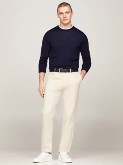 Spodnie*Tommy Hilfiger Chinosy Denton Z Prostymi Nogawkami CLASSIC BEIGE