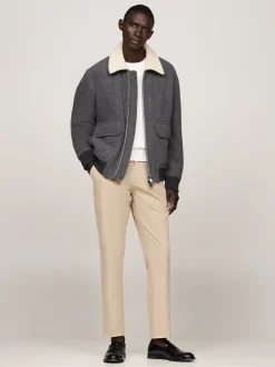 Spodnie*Tommy Hilfiger Chinosy Denton Z Prostymi Nogawkami BATIQUE KHAKI