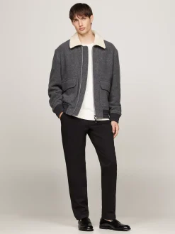 Spodnie*Tommy Hilfiger Chinosy Harlem Ze Zwężanymi Nogawkami BLACK