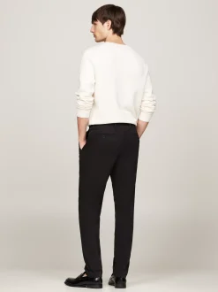 Spodnie*Tommy Hilfiger Chinosy Harlem Ze Zwężanymi Nogawkami BLACK