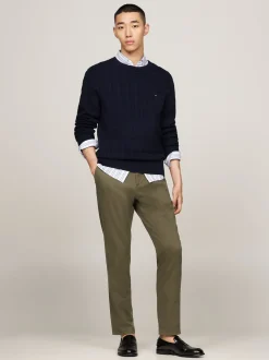 Spodnie*Tommy Hilfiger Chinosy Harlem Ze Zwężanymi Nogawkami ARMY GREEN
