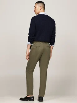 Spodnie*Tommy Hilfiger Chinosy Harlem Ze Zwężanymi Nogawkami ARMY GREEN