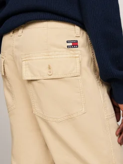 Spodnie*Tommy Hilfiger Chinosy Isaac Z Płótna GENTLE GOLD
