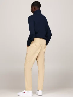 Spodnie*Tommy Hilfiger Chinosy Isaac Z Płótna GENTLE GOLD
