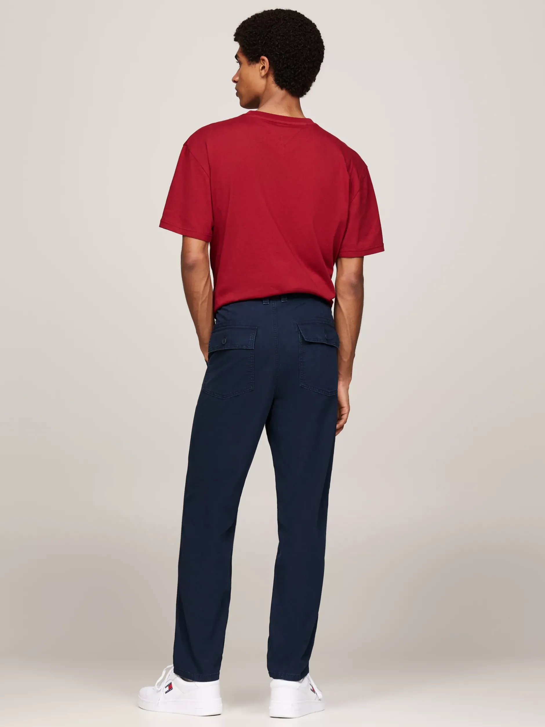 Spodnie*Tommy Hilfiger Chinosy Isaac Z Płótna DARK NIGHT NAVY