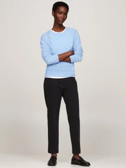 Spodnie*Tommy Hilfiger Chinosy O Wąskim Kroju Z Bawełny Ze Stretchem BLACK