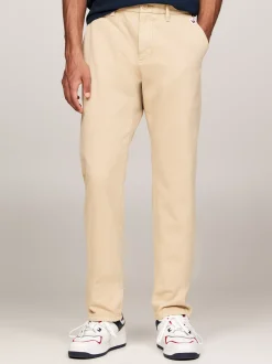Spodnie*Tommy Hilfiger Chinosy Ryan Z Diagonalu GENTLE GOLD