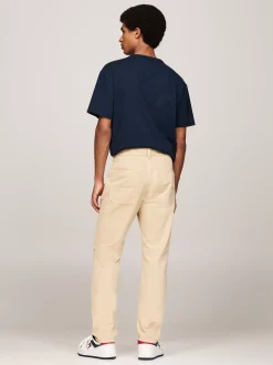 Spodnie*Tommy Hilfiger Chinosy Ryan Z Diagonalu GENTLE GOLD