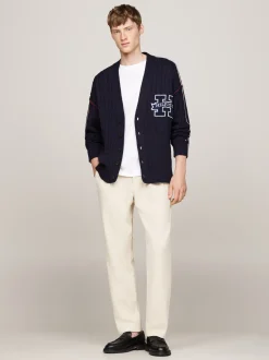 Spodnie*Tommy Hilfiger Chinosy Z Zaszewkami Farbowane Po Uszyciu CLASSIC BEIGE