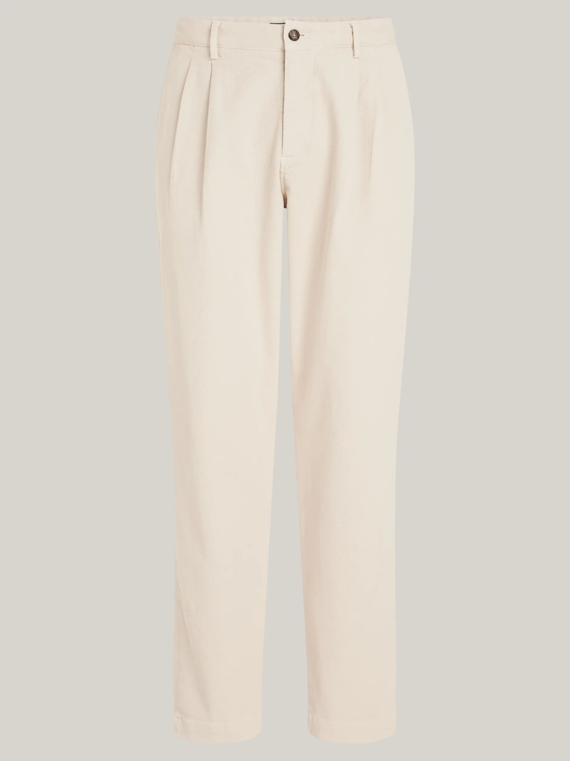 Spodnie*Tommy Hilfiger Chinosy Z Zaszewkami Farbowane Po Uszyciu CLASSIC BEIGE