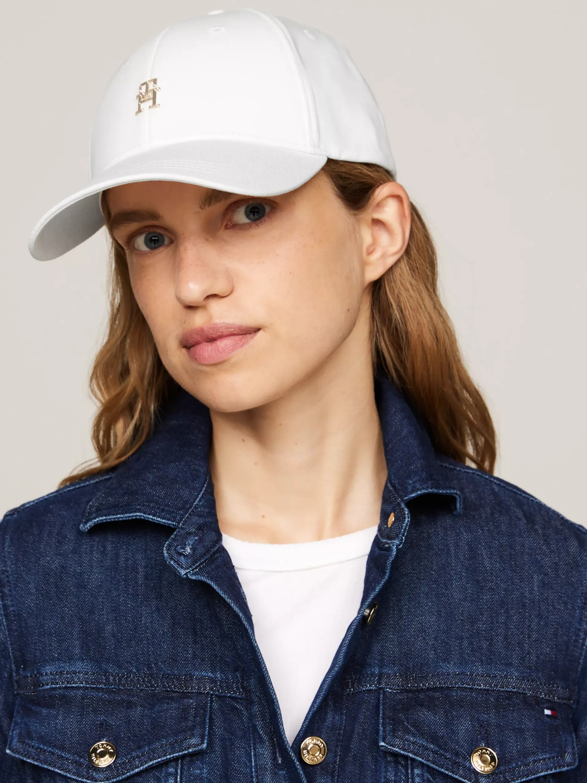 Czapki Z Daszkiem|Czapki I Szaliki*Tommy Hilfiger Czapka Baseballowa Corporate Z Monogramem TH ANCIENT WHITE