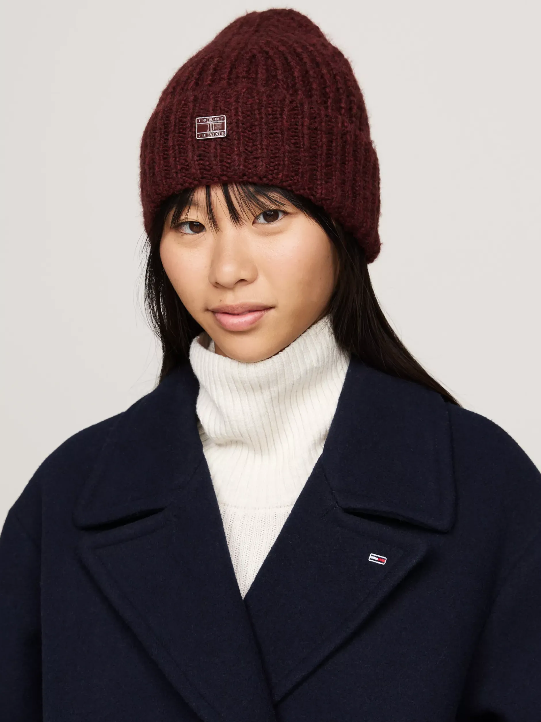 Czapki|Czapki I Szaliki*Tommy Hilfiger Czapka Beanie City Z Mieszanki Wełny DEEP ROUGE