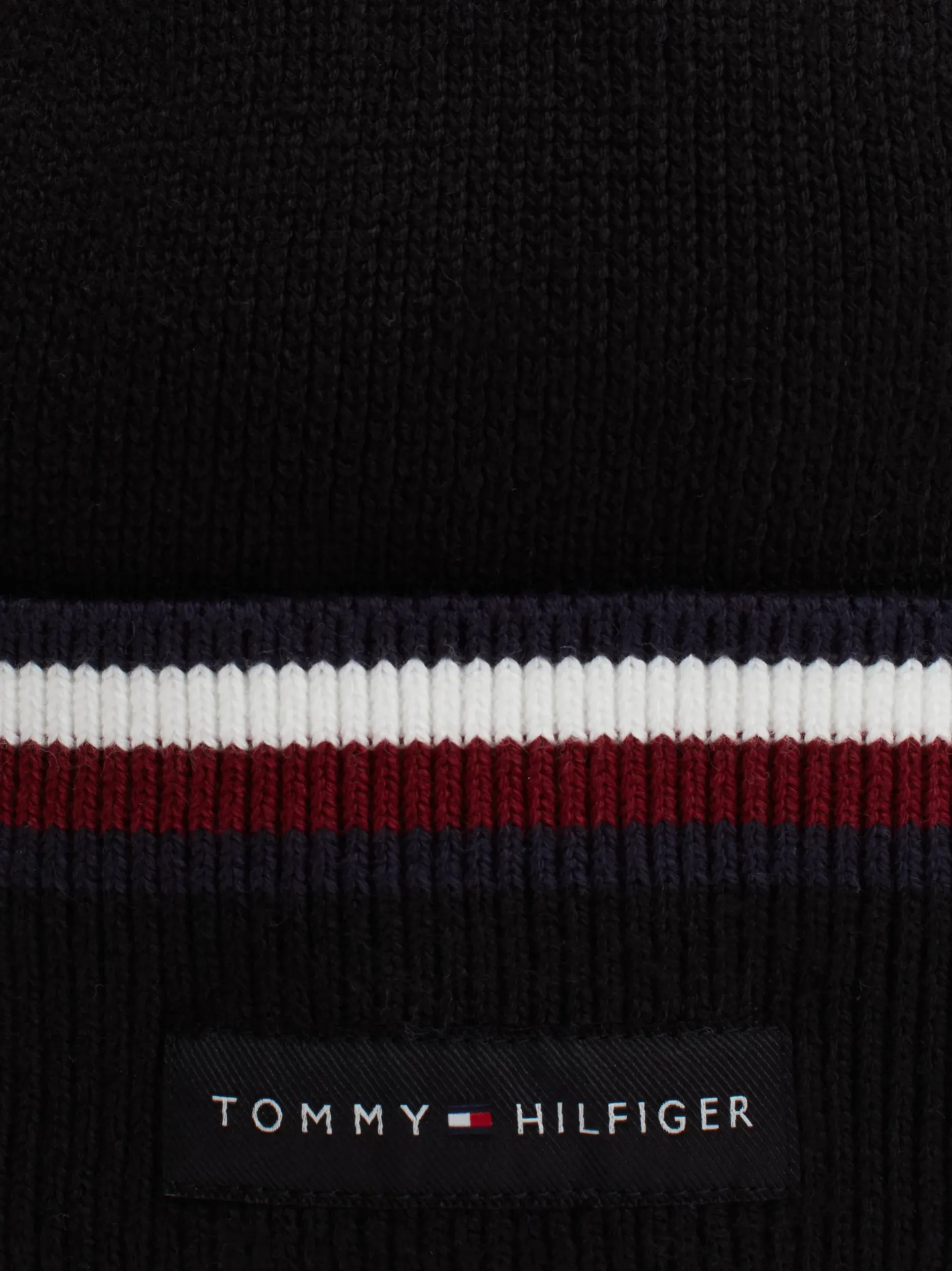 Czapki|Czapki I Szaliki*Tommy Hilfiger Czapka Beanie Corporate Z Tasiemką BLACK