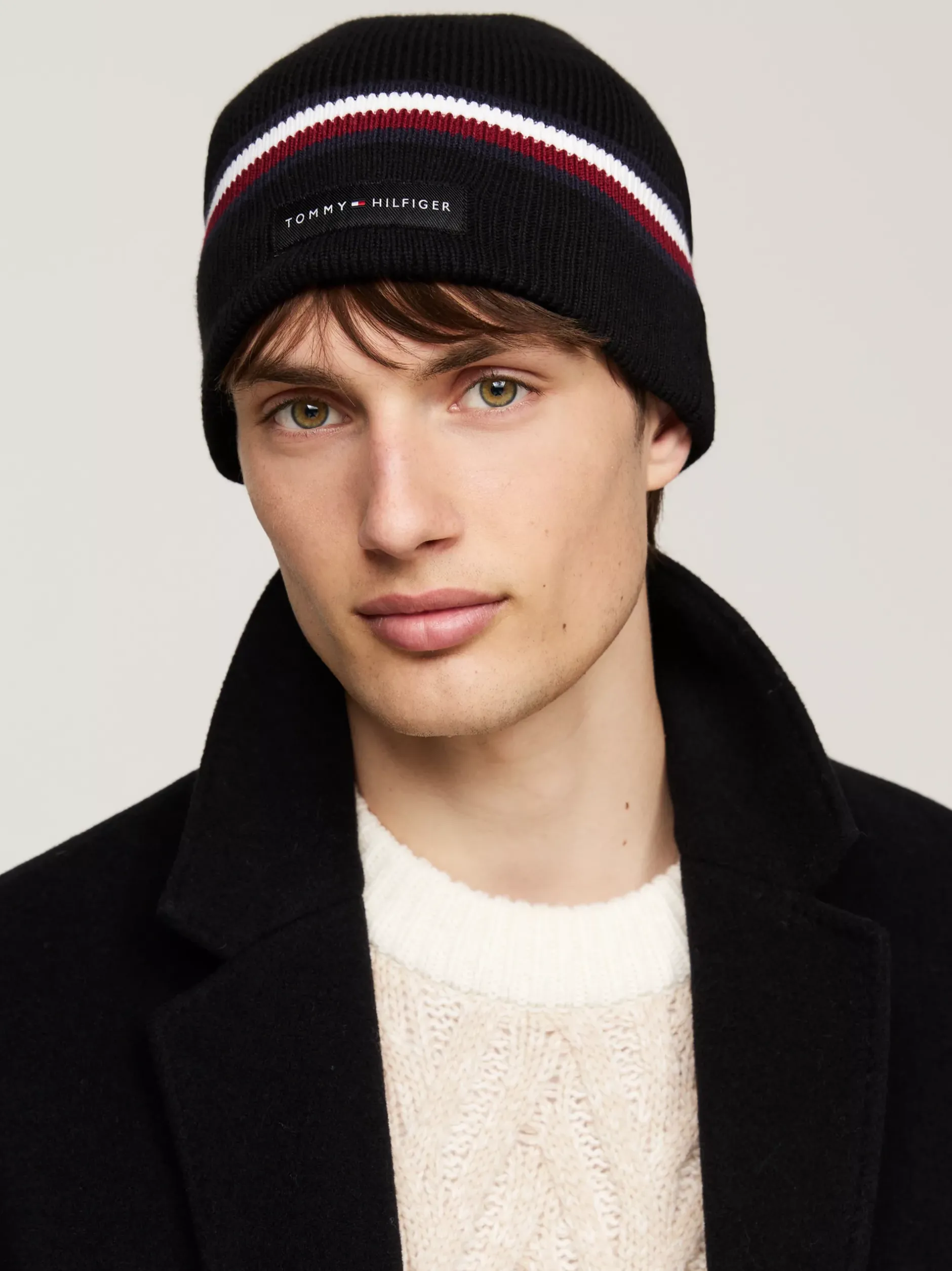 Czapki|Czapki I Szaliki*Tommy Hilfiger Czapka Beanie Corporate Z Tasiemką BLACK