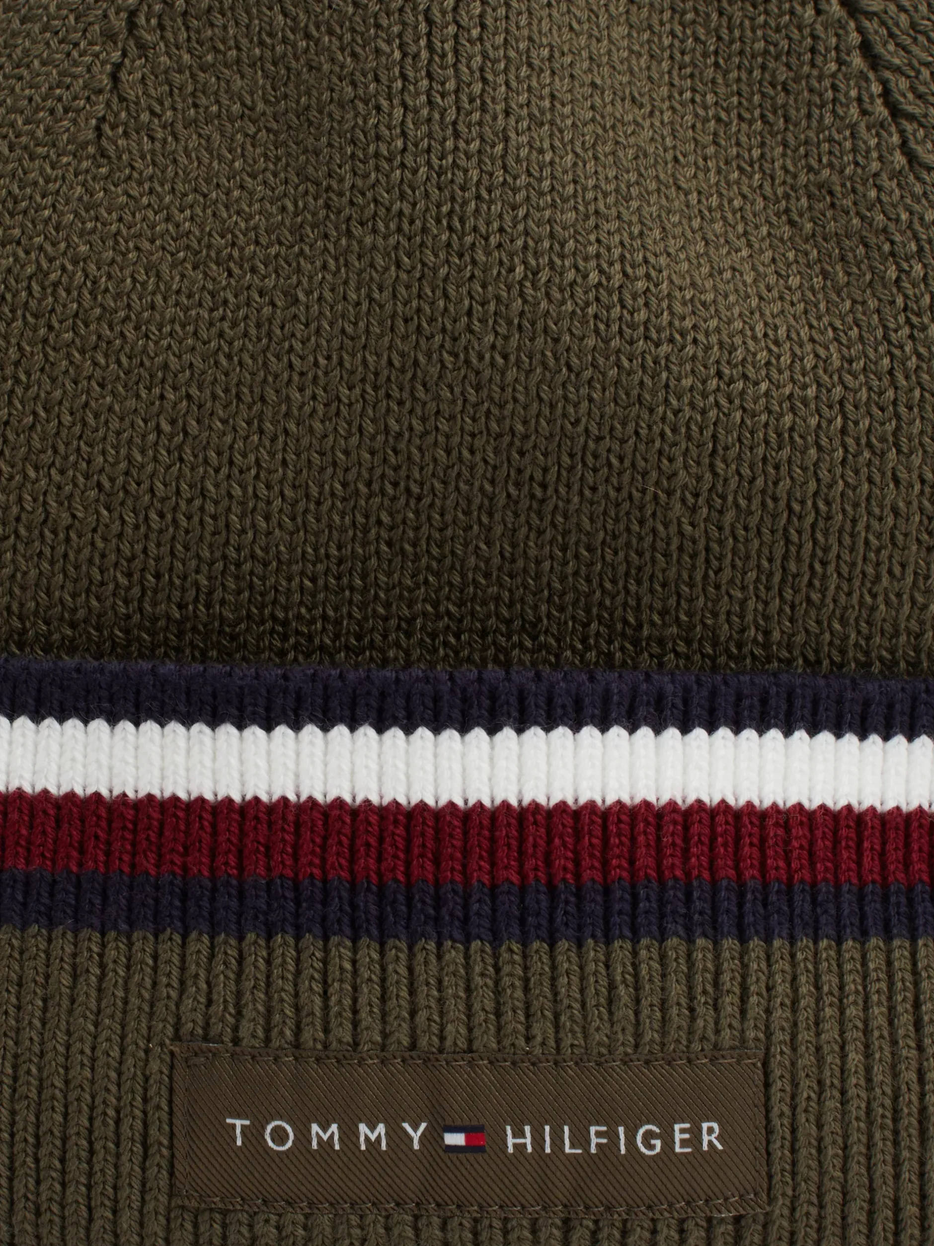 Czapki|Czapki I Szaliki*Tommy Hilfiger Czapka Beanie Corporate Z Tasiemką ARMY GREEN