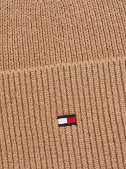 Czapki|Czapki I Szaliki*Tommy Hilfiger Czapka Beanie Essential Z Flagą CAMEL