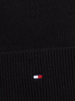 Czapki|Czapki I Szaliki*Tommy Hilfiger Czapka Beanie Essential Z Flagą BLACK