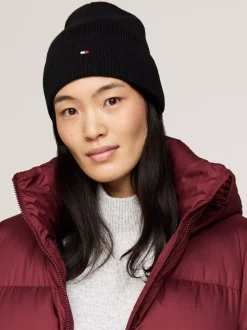 Czapki|Czapki I Szaliki*Tommy Hilfiger Czapka Beanie Essential Z Flagą BLACK