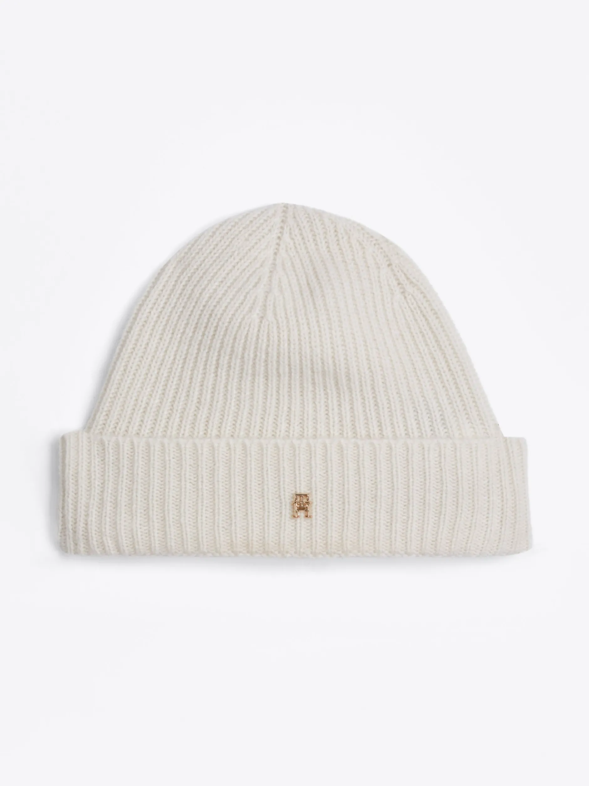 Czapki|Czapki I Szaliki*Tommy Hilfiger Czapka Beanie Z Czystego Kaszmiru ANCIENT WHITE