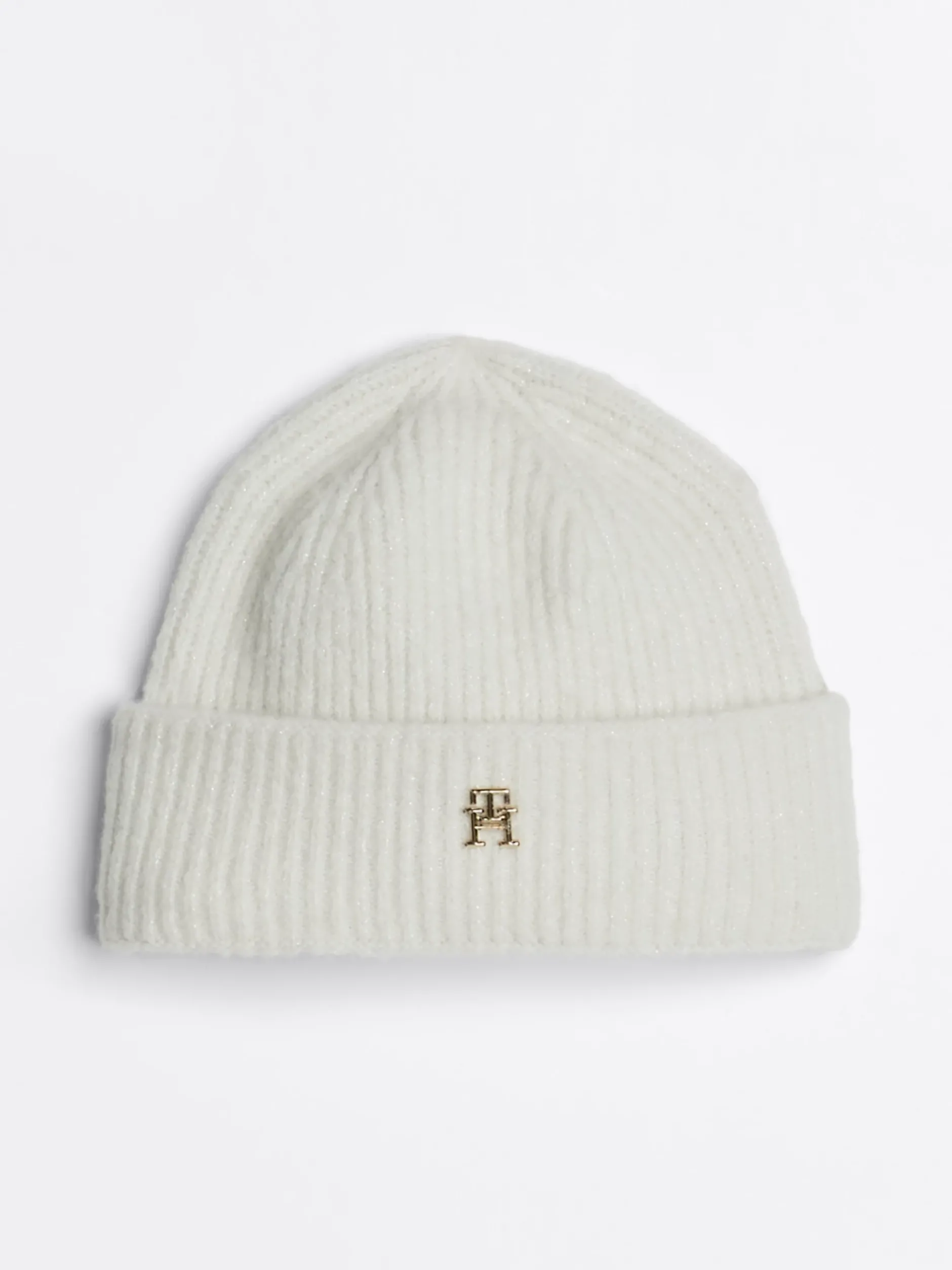 Czapki|Czapki I Szaliki*Tommy Hilfiger Czapka Beanie Z Monogramem TH ANCIENT WHITE