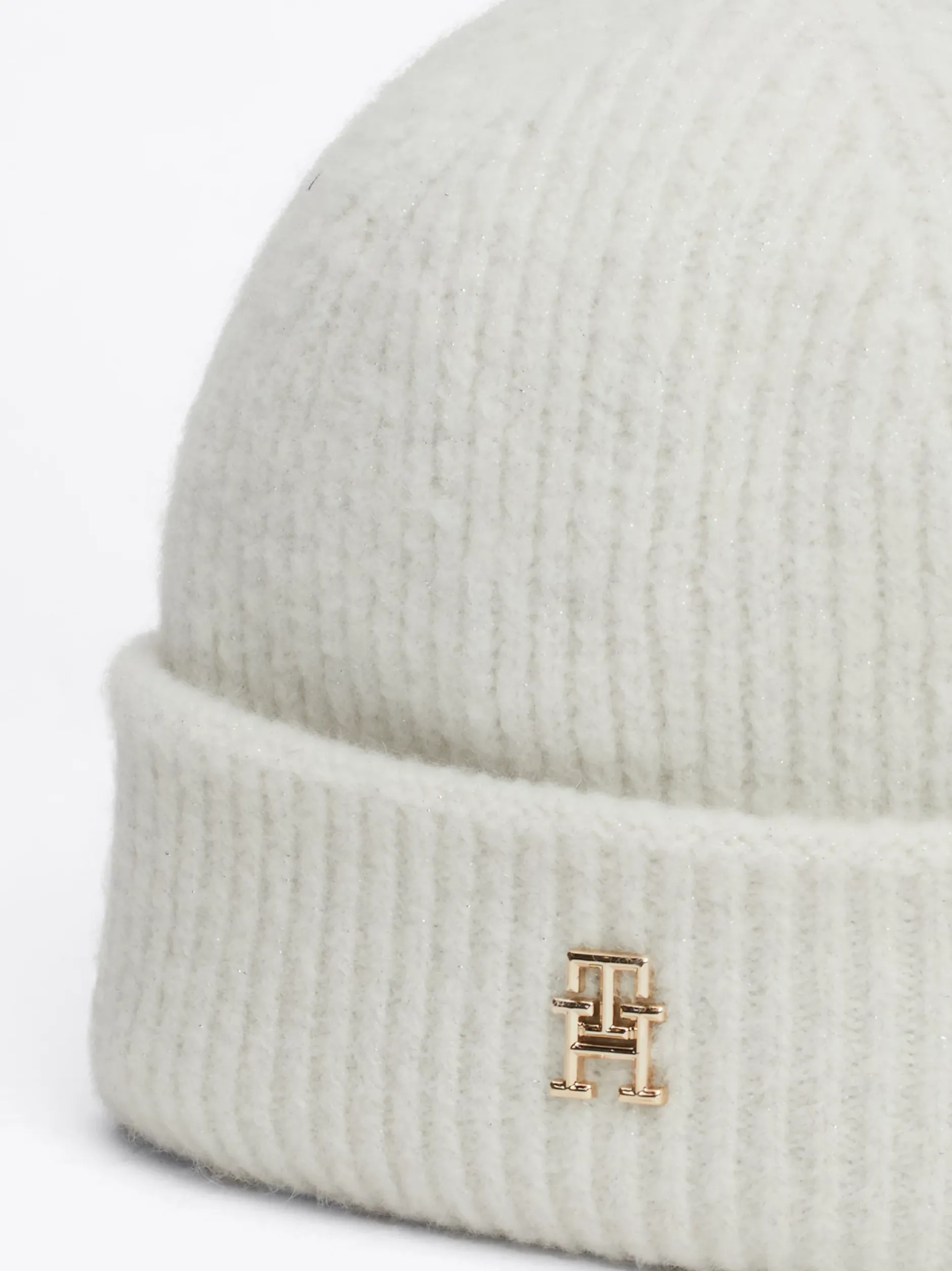 Czapki|Czapki I Szaliki*Tommy Hilfiger Czapka Beanie Z Monogramem TH ANCIENT WHITE