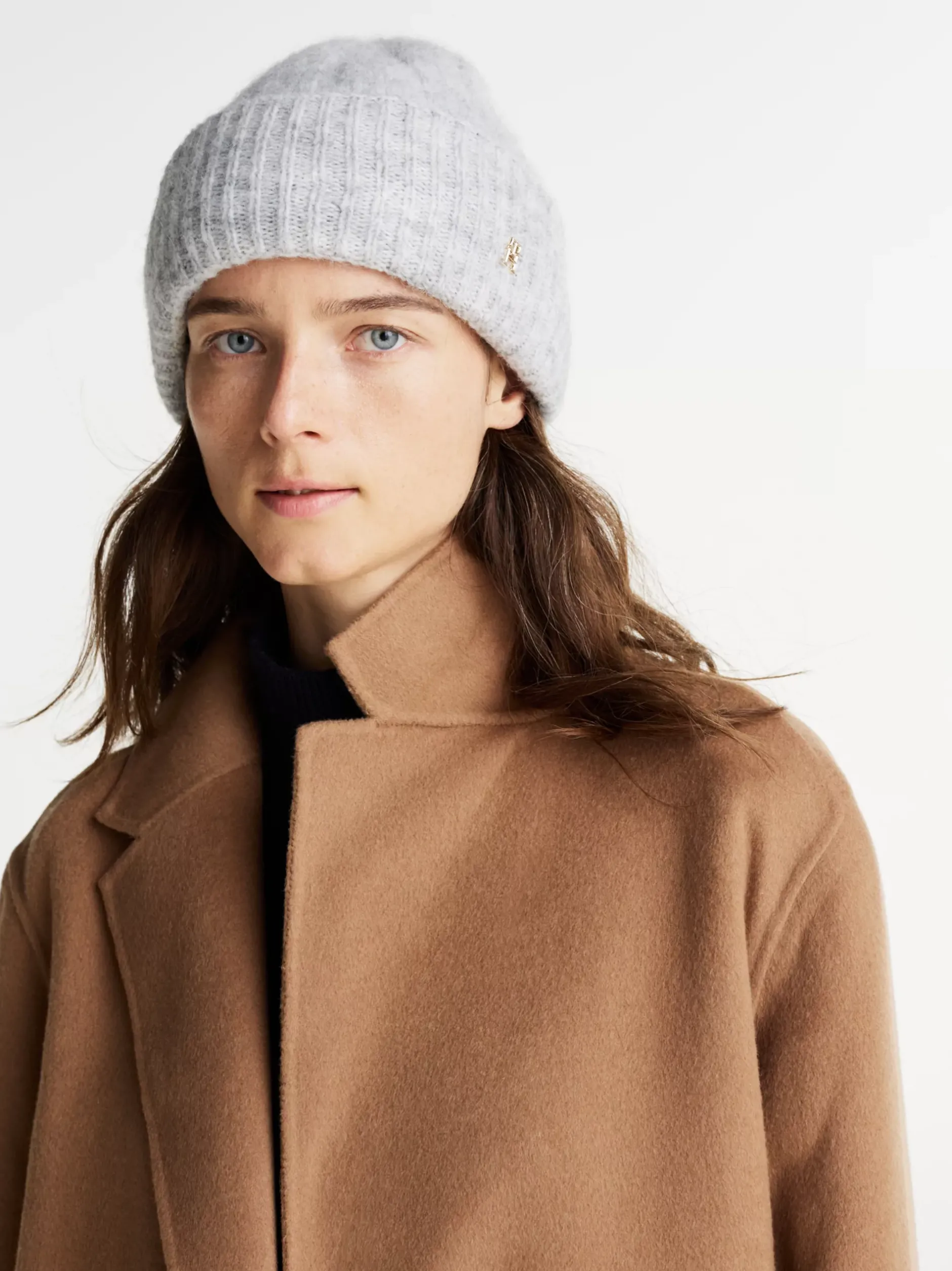 Czapki|Czapki I Szaliki*Tommy Hilfiger Czapka Beanie Z Monogramem TH LIGHT GREY MELANGE