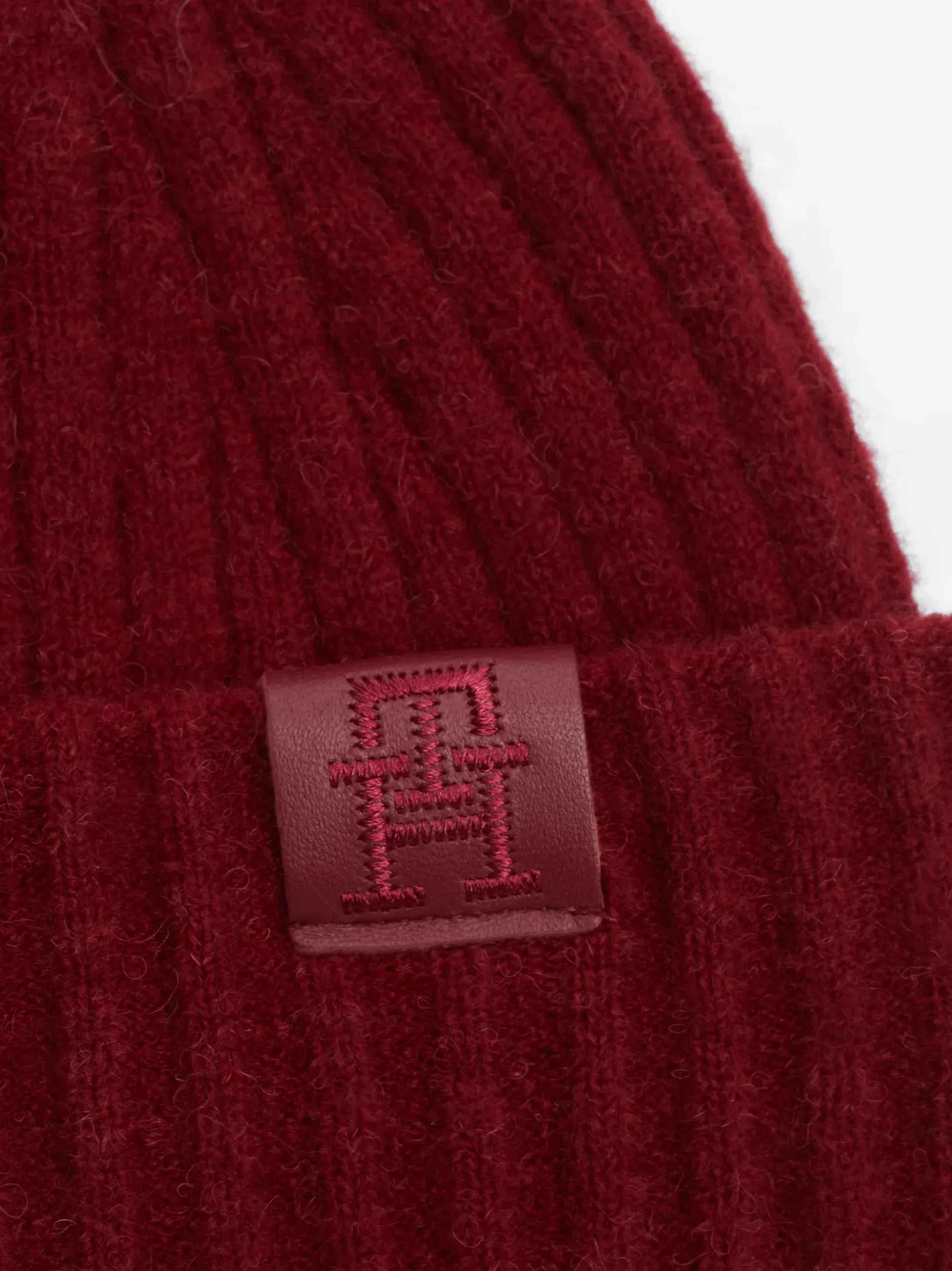 Czapki|Czapki I Szaliki*Tommy Hilfiger Czapka Beanie Z Puszystej Mieszanki Wełny ROUGE