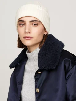 Czapki|Czapki I Szaliki*Tommy Hilfiger Czapka Beanie Z Puszystej Mieszanki Wełny ANCIENT WHITE