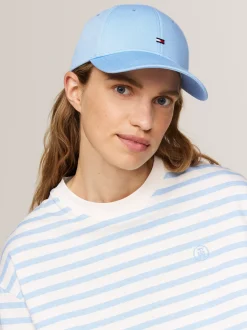 Czapki Z Daszkiem|Czapki I Szaliki*Tommy Hilfiger Czapka Bejsbolowa Essential Z Haftowaną Flagą VESSEL BLUE
