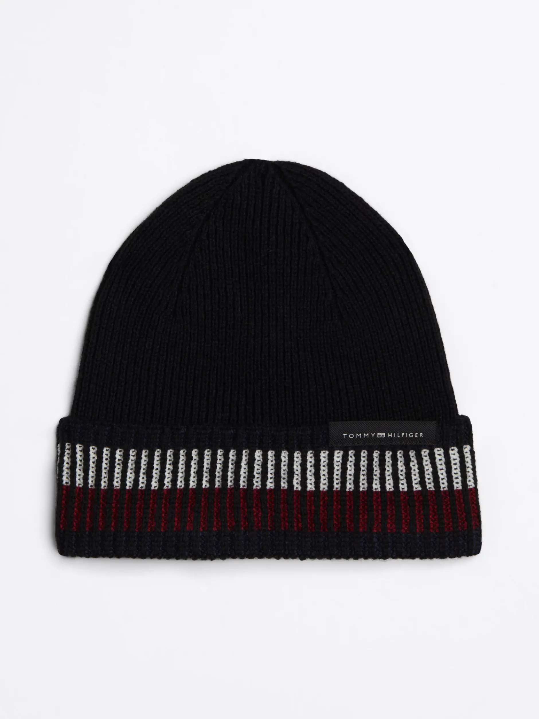 Czapki|Czapki I Szaliki*Tommy Hilfiger Czapka Typu Beanie Corporate Z Mieszanki Wełny BLACK