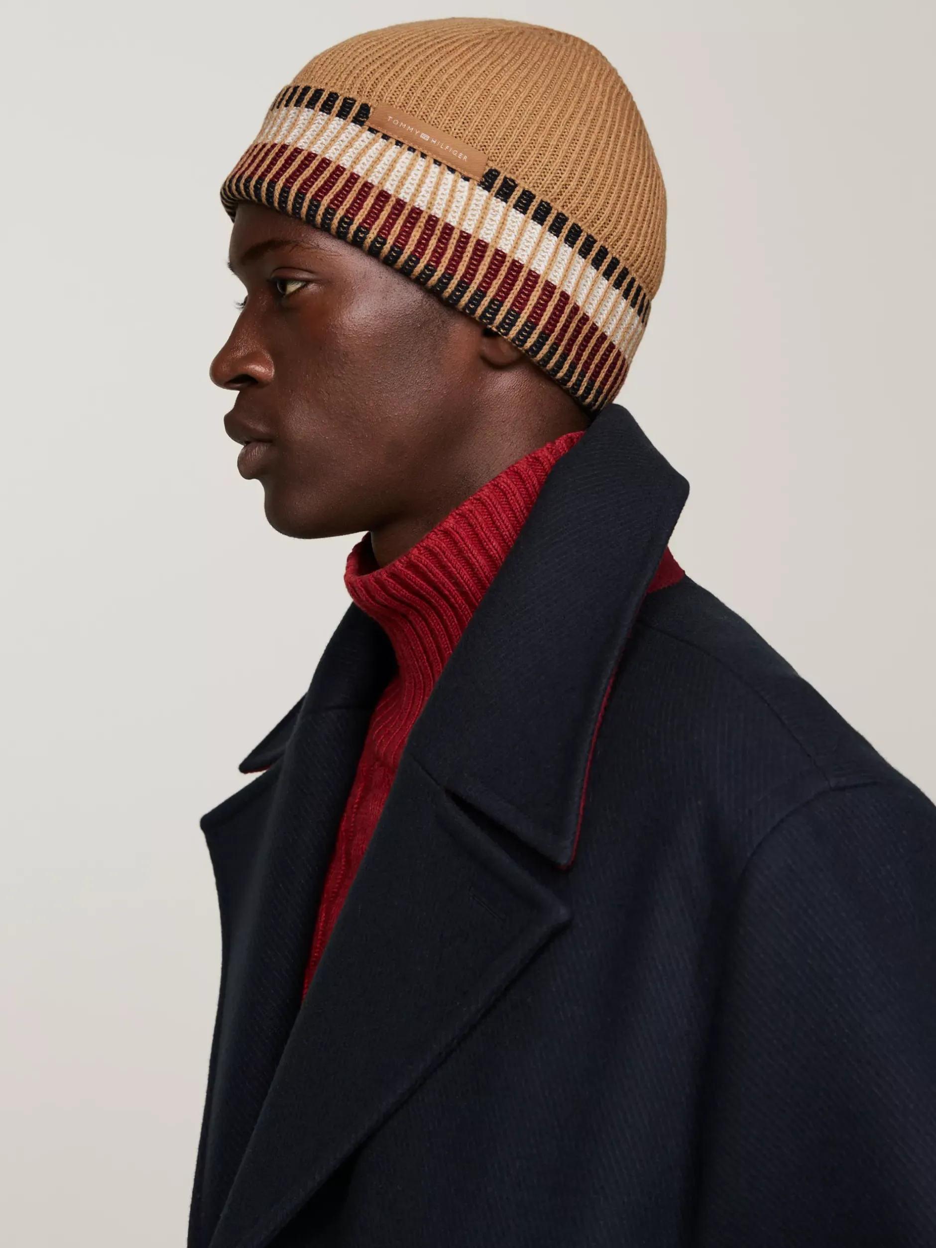 Czapki|Czapki I Szaliki*Tommy Hilfiger Czapka Typu Beanie Corporate Z Mieszanki Wełny CLASSIC KHAKI