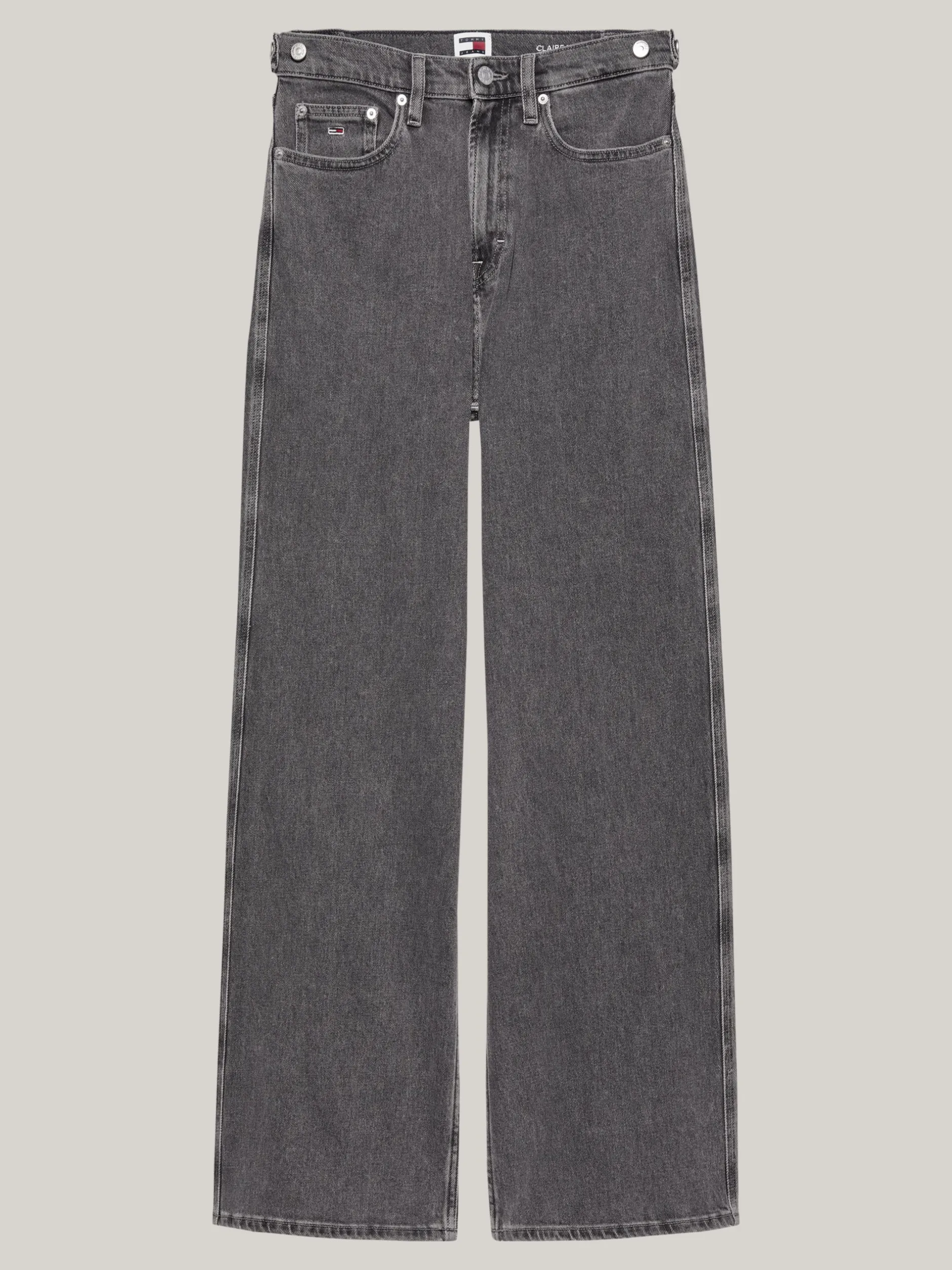 Jeansy*Tommy Hilfiger Czarne Jeansy Claire Z Szerokimi Nogawkami DENIM BLACK