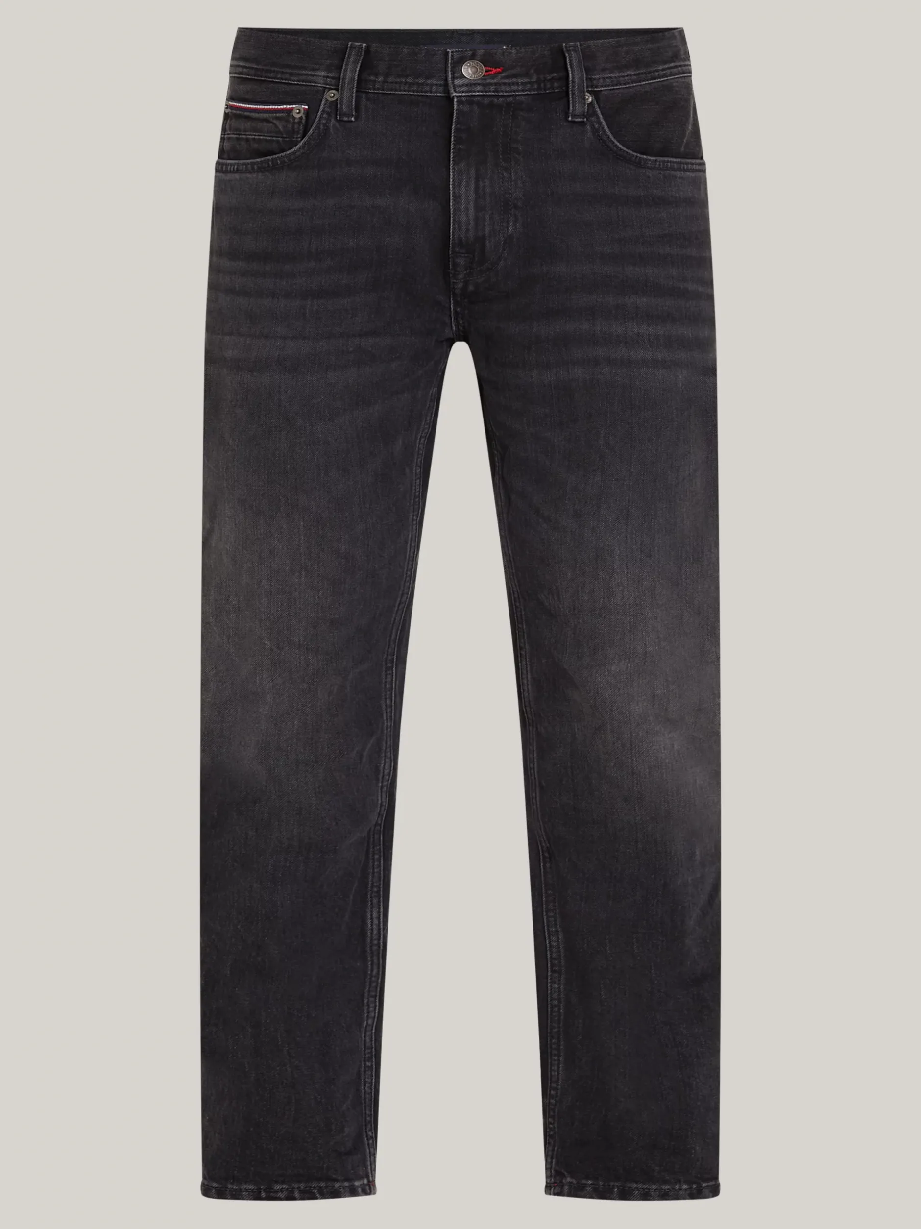 Jeansy*Tommy Hilfiger Czarne Jeansy Denton Z Efektem Wyblaknięcia TWAIN BLACK