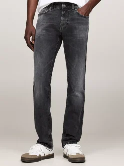 Jeansy*Tommy Hilfiger Czarne Jeansy Scanton O Wąskim Kroju DENIM BLACK