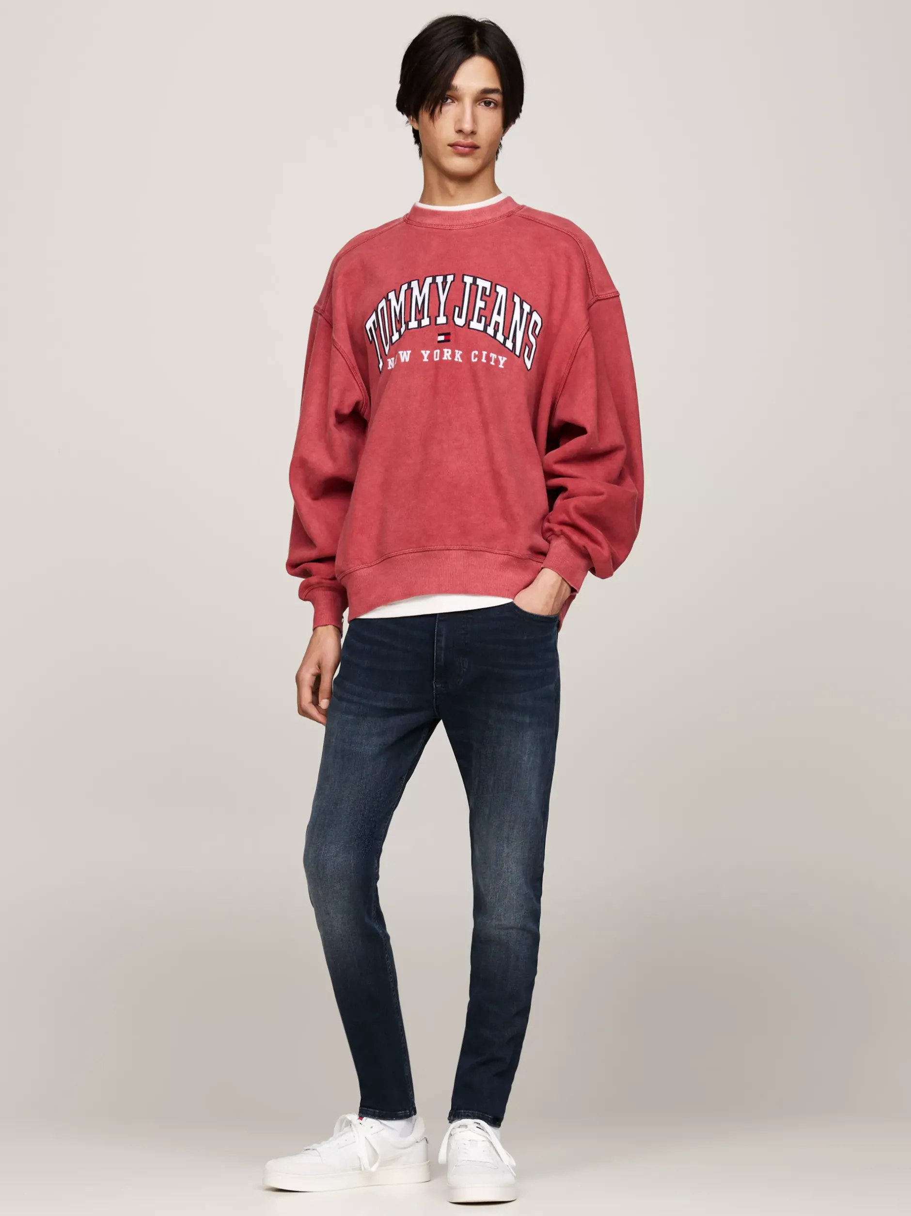 Jeansy*Tommy Hilfiger Czarne Jeansy Simon O Obcisłym Kroju DENIM DARK