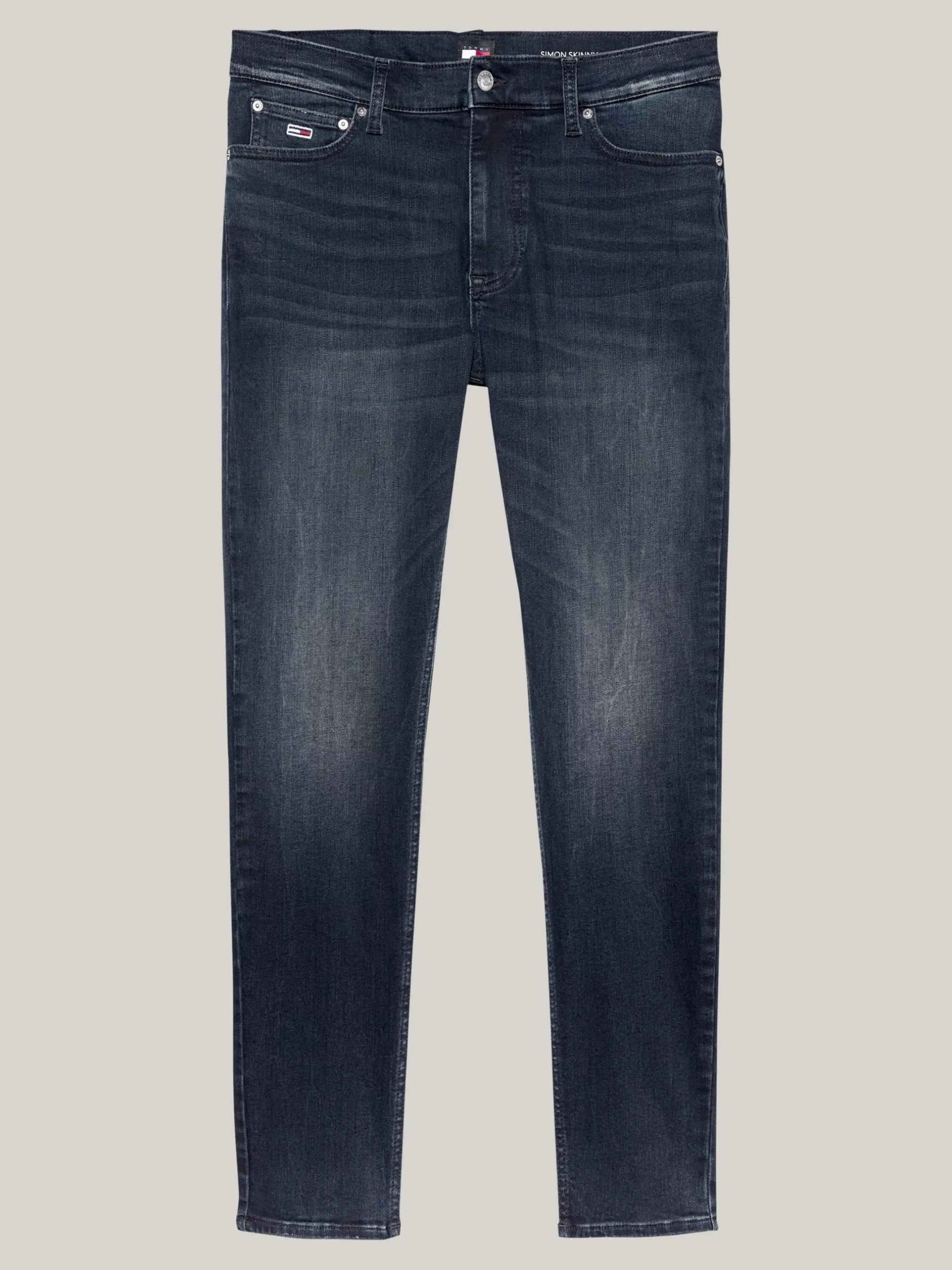 Jeansy*Tommy Hilfiger Czarne Jeansy Simon O Obcisłym Kroju DENIM DARK