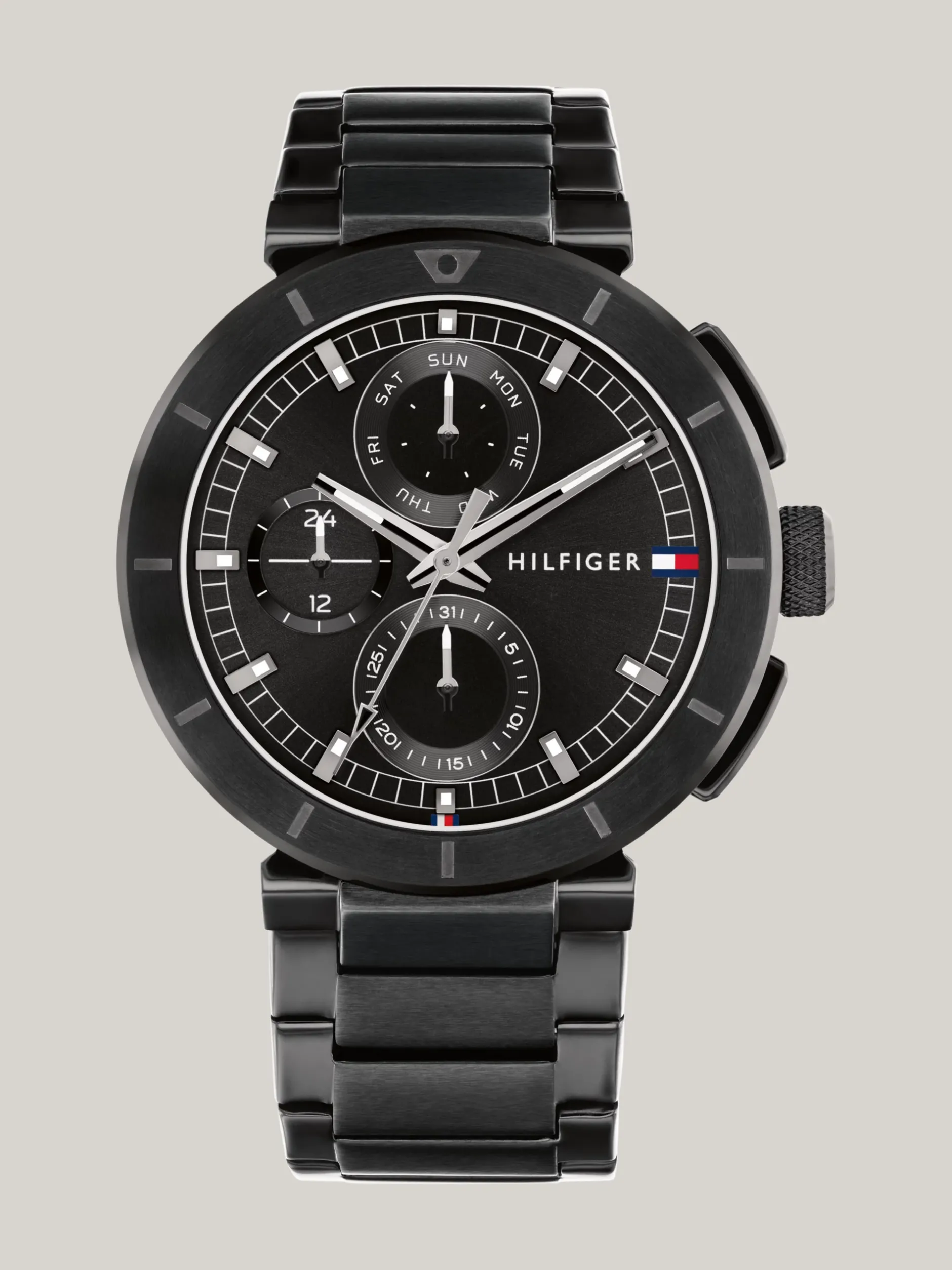 Zegarki*Tommy Hilfiger Czarny Zegarek Na Bransolecie Z Ogniw BLACK