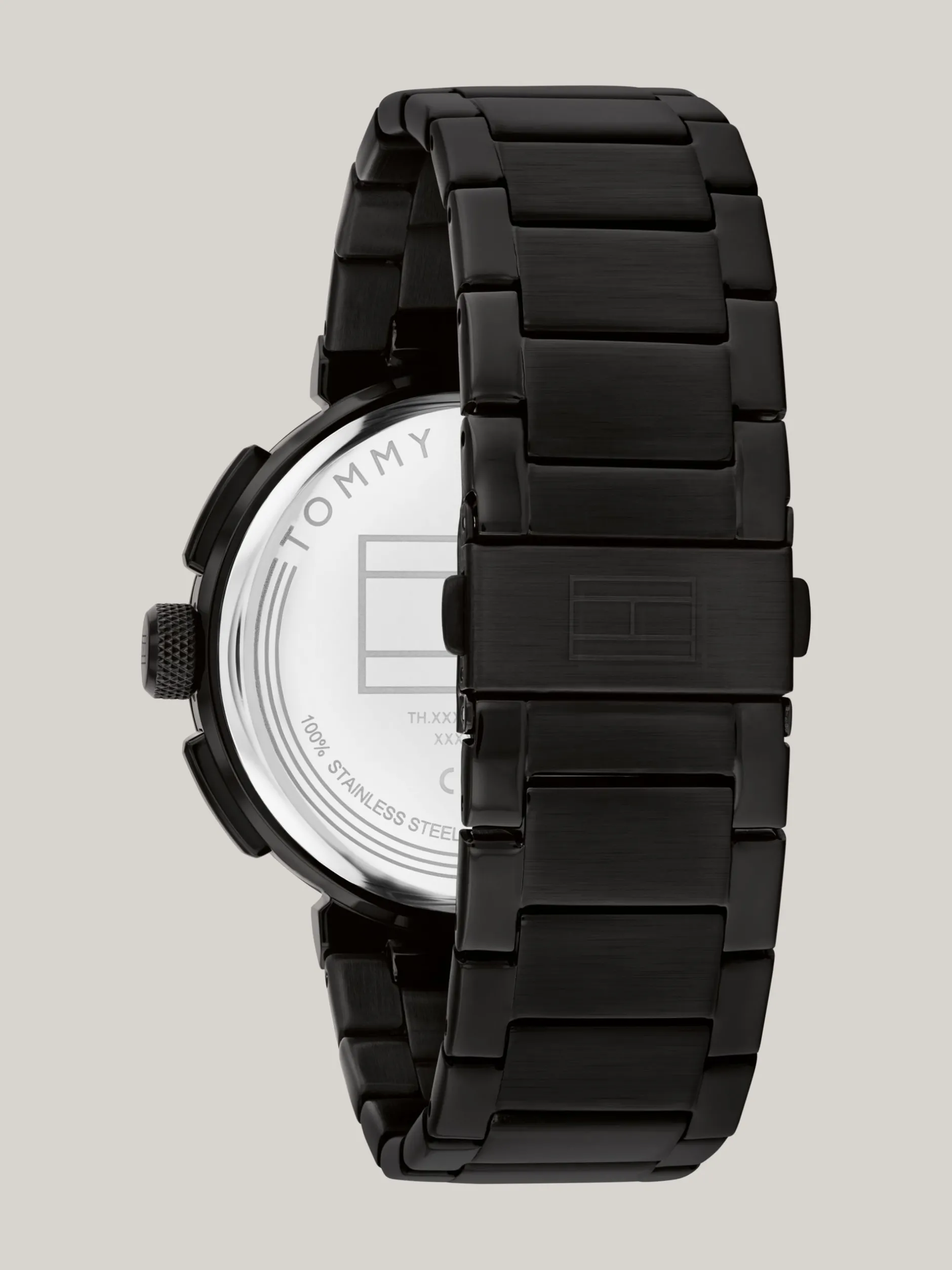 Zegarki*Tommy Hilfiger Czarny Zegarek Na Bransolecie Z Ogniw BLACK